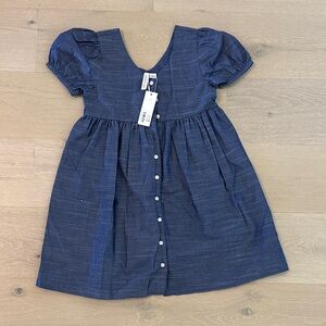 Janie and Jack Blue Puff Sleeve Dress